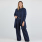 ⏳Tidsbegrenset spesialtilbud⏰Elegant 3-delt sett med lang cardigan, topp og bukse💞-17