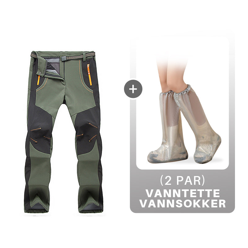 Vindtett vanntett, varm, elastisk midje turbukse-40