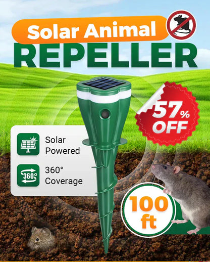 🌸☘️ Solárny vodotesný odpudzovač zvierat – ultrazvukový odpudzovač, jemný a účinný – platba na dobierku 🔆✅
