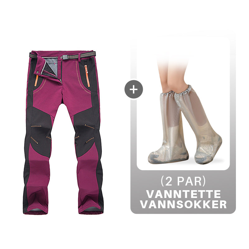 Vindtett vanntett, varm, elastisk midje turbukse-41