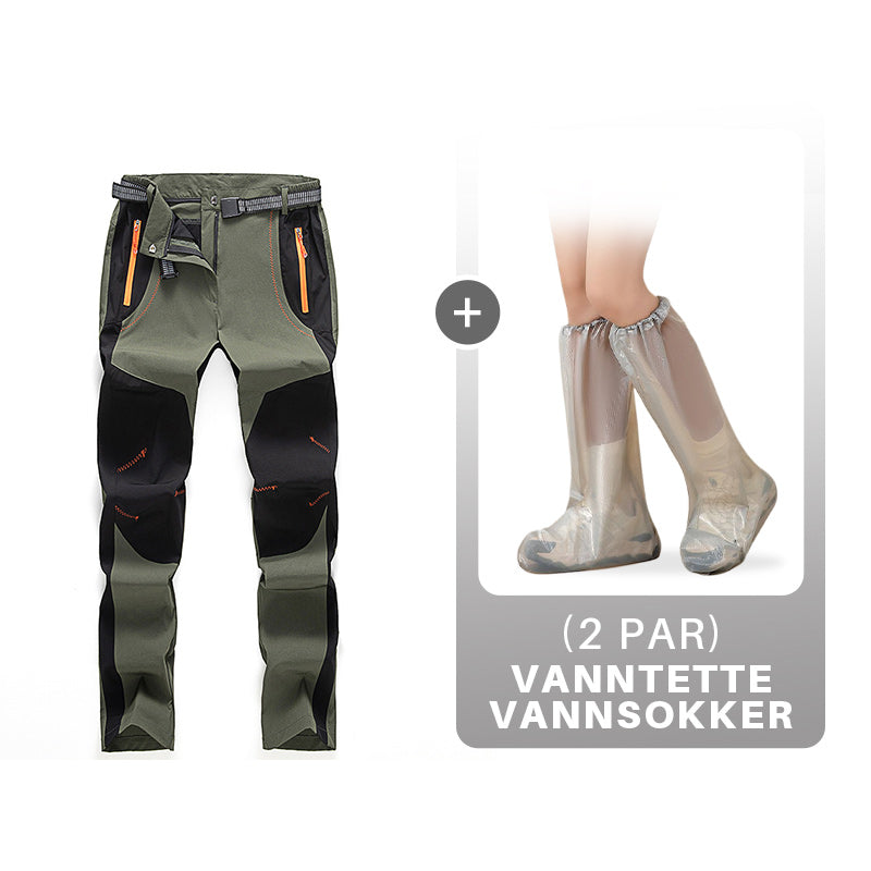 Vindtett vanntett, varm, elastisk midje turbukse-33