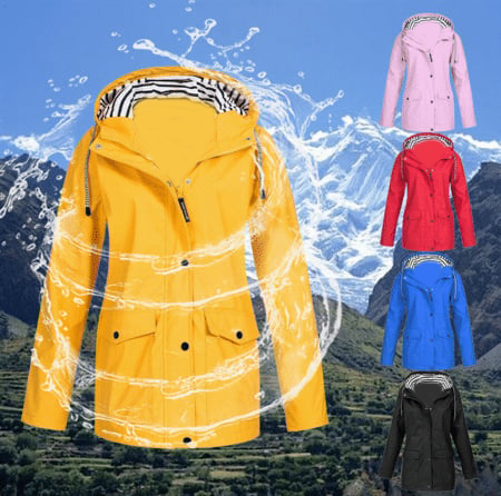 🏞️HOT SALE 49 % RABATT 🔥Vanntett og vindtett jakke for kvinner💦