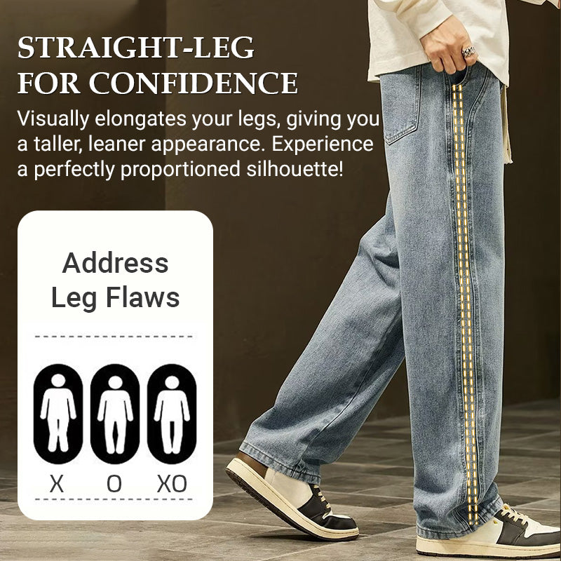 💥⏳HOT SALE🎁Løse, rette jeans for menn👖💥-7