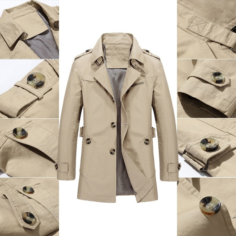 🔥Siste dag med 50 % avslag🔥Trenchcoat for menn-5