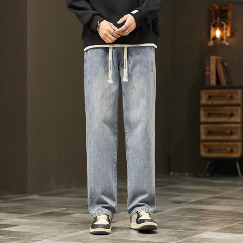 💥⏳HOT SALE🎁Løse, rette jeans for menn👖💥-13