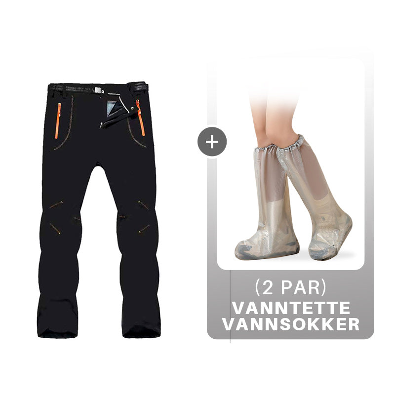 Vindtett vanntett, varm, elastisk midje turbukse-44