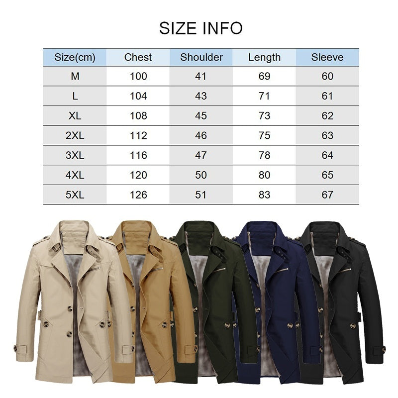 🔥Siste dag med 50 % avslag🔥Trenchcoat for menn-6