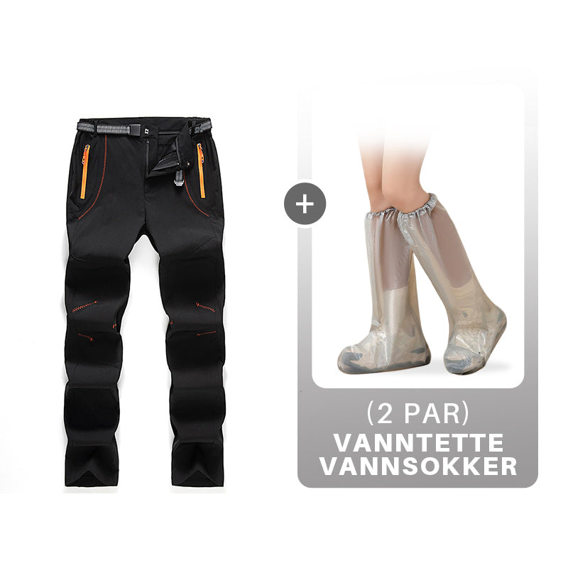 Vindtett vanntett, varm, elastisk midje turbukse-34