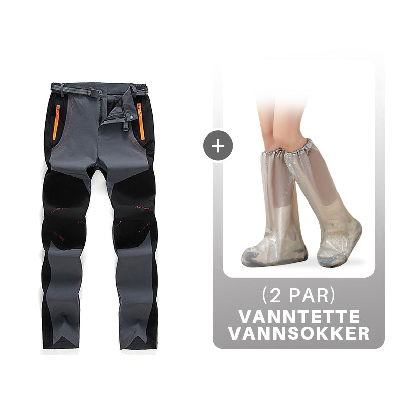 Vindtett vanntett, varm, elastisk midje turbukse-36