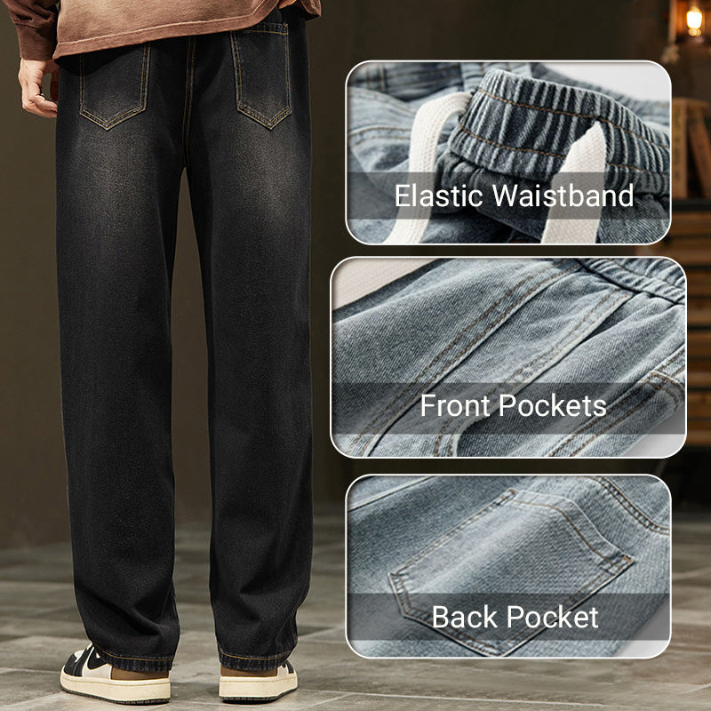 💥⏳HOT SALE🎁Løse, rette jeans for menn👖💥-10