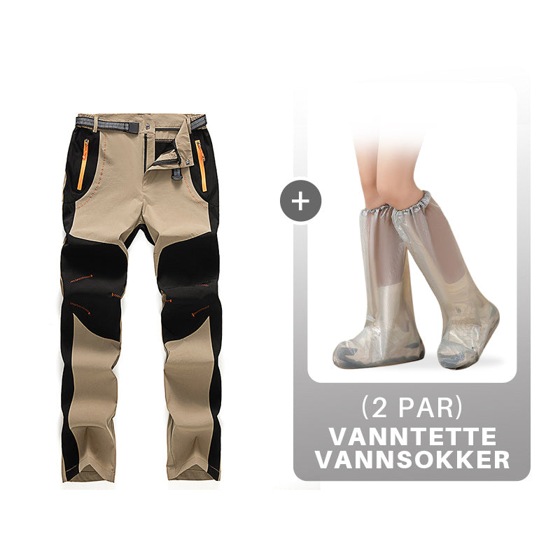 Vindtett vanntett, varm, elastisk midje turbukse-37