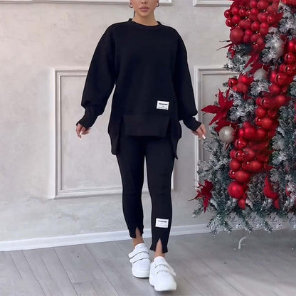 Nyhet! Casual sweatshirt-leggingssett for kvinner – Komfort og stil i ett sett ✨👚🌸