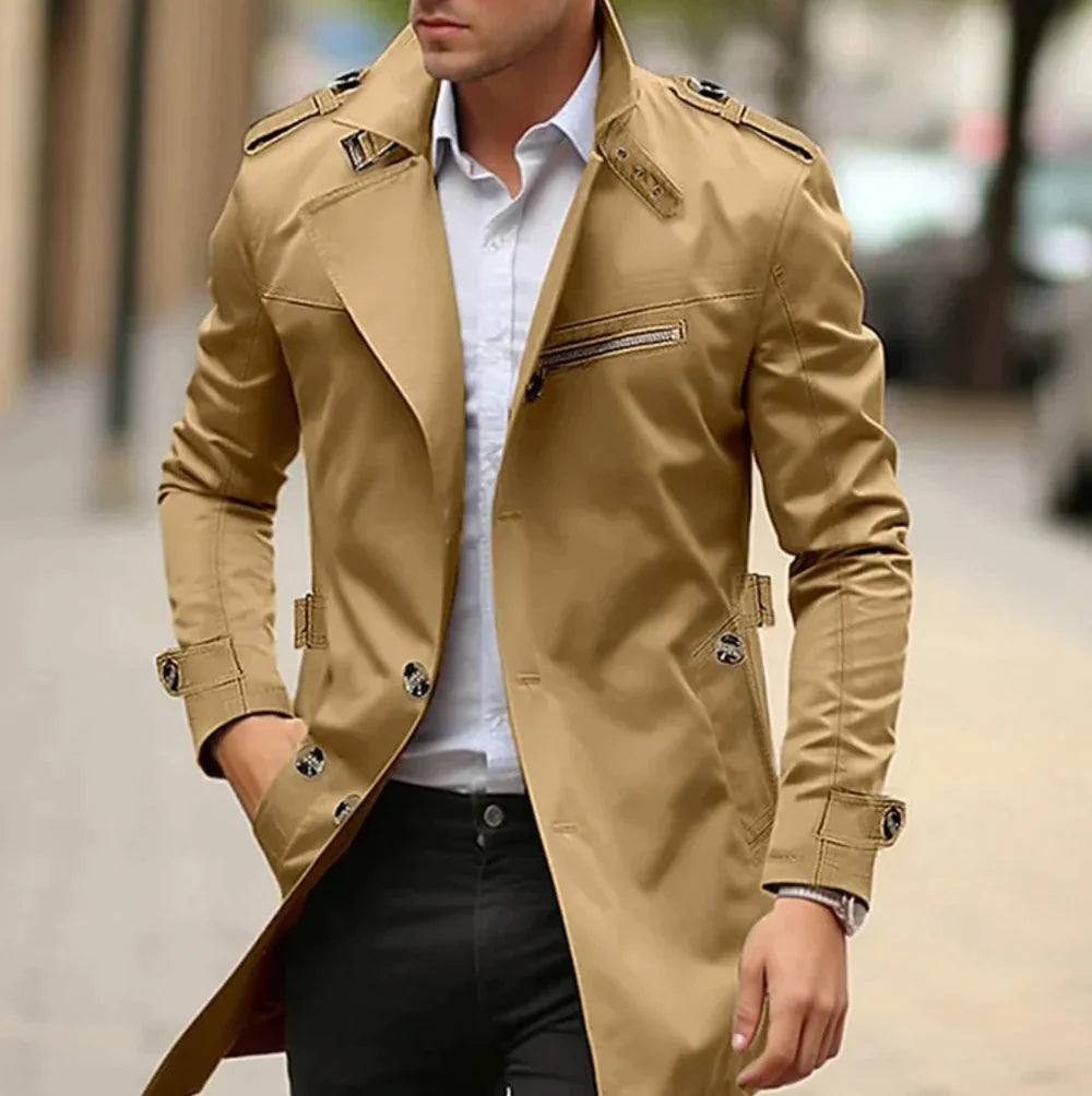 🔥Siste dag med 50 % avslag🔥Trenchcoat for menn-2