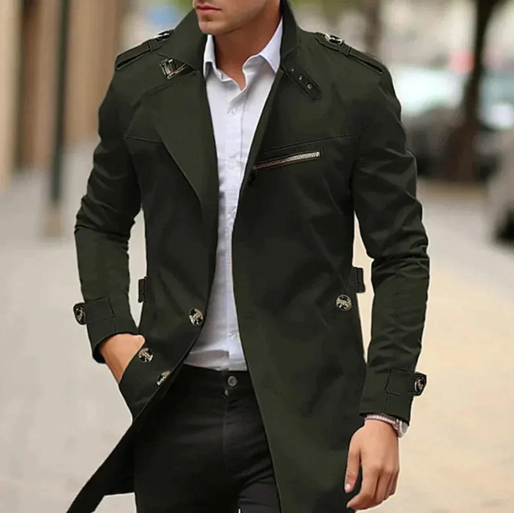 🔥Siste dag med 50 % avslag🔥Trenchcoat for menn-4
