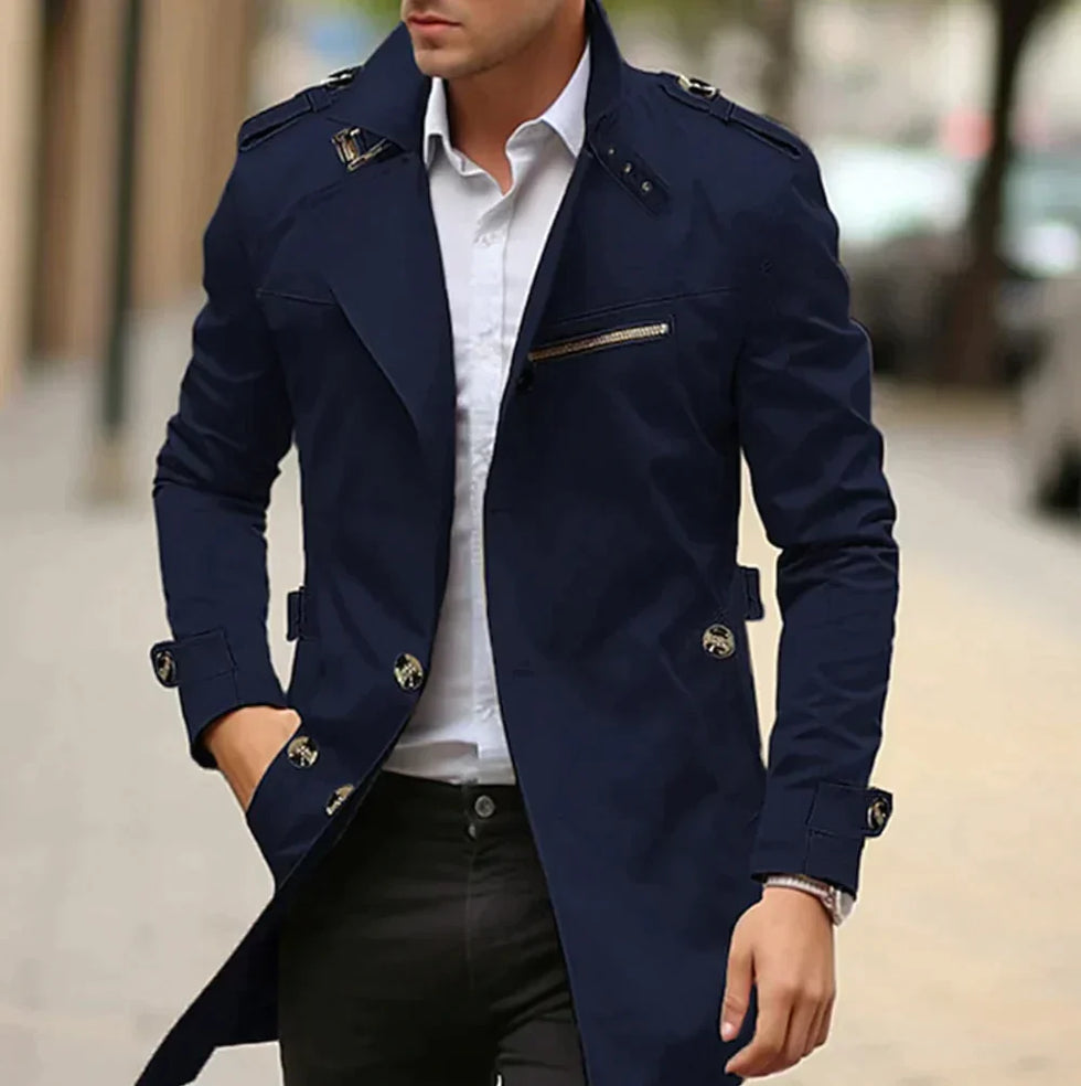 🔥Siste dag med 50 % avslag🔥Trenchcoat for menn-3