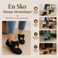 Knit-flate sko med firkantet tå og sløyfe for kvinner-4