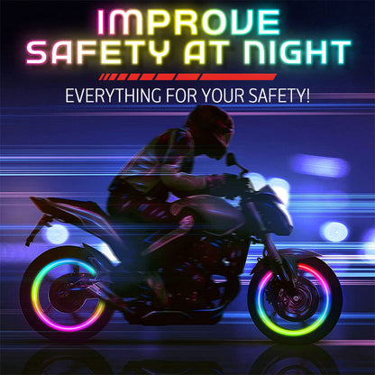 防水LED ホイールライト 車輪 装着 カスタム ナイトドライブ