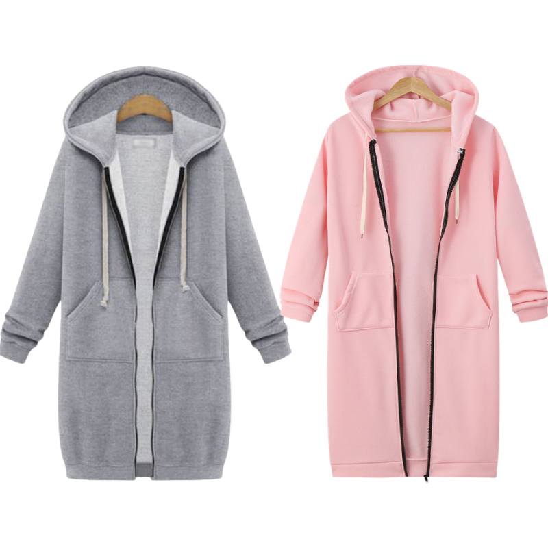 🔥✨Fleece-hettegensere med glidelås for damer-25