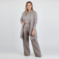 ⏳Tidsbegrenset spesialtilbud⏰Elegant 3-delt sett med lang cardigan, topp og bukse💞-15