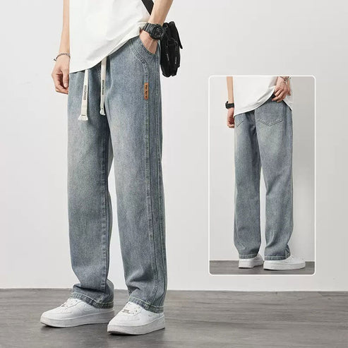 💥⏳HOT SALE🎁Løse, rette jeans for menn👖💥-3