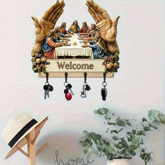 壁掛け式装飾木製キーホルダー