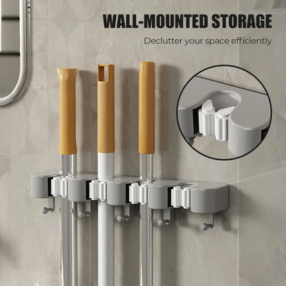 壁掛けモップ＆ほうきホルダー