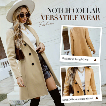 レディース ノッチカラー ミディコート