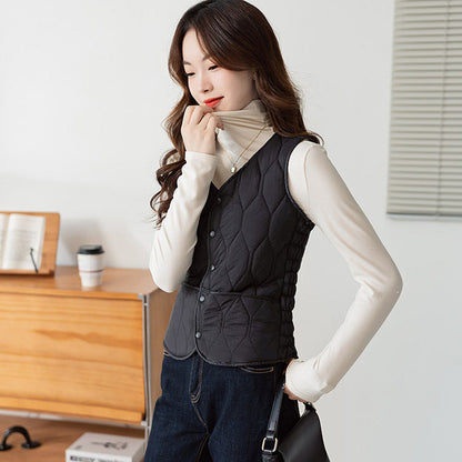 👚心地よいフリースボタンダウンベスト