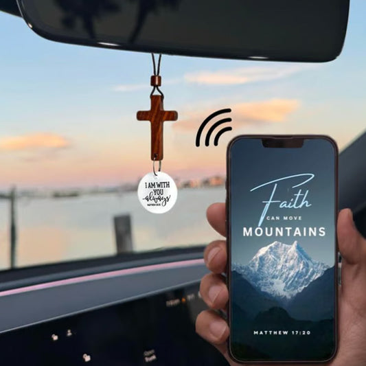 🚗車のバックミラー用十字架飾り