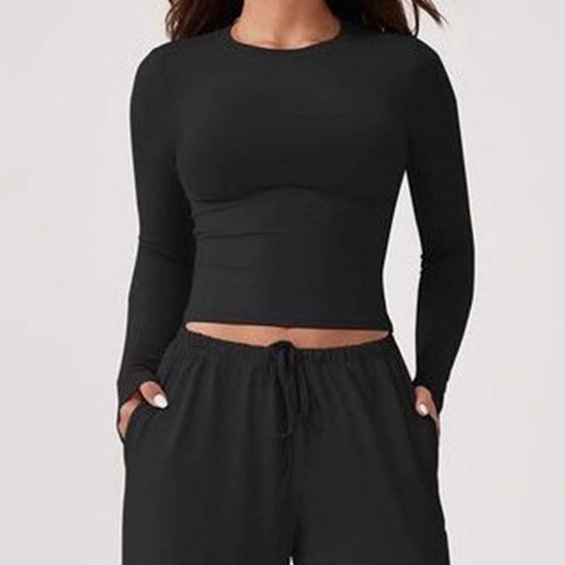 📢📢 49% rabatt🔥 | Chique crop top og vide bukser med snøring for kvinner-3