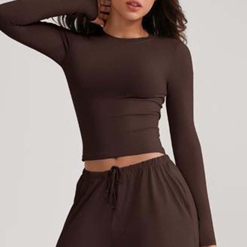📢📢 49% rabatt🔥 | Chique crop top og vide bukser med snøring for kvinner-4
