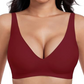Deep V Plunge Push-up Wirefree Seamless Bra