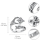 Geometric Cross Hollow Open Ring