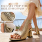🏖️👠Elegant women's heeled sandals with open toes – Slender legs, comfortable walking👡