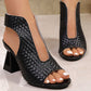 🏖️👠Elegant women's heeled sandals with open toes – Slender legs, comfortable walking👡