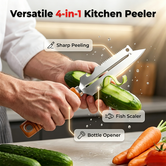 🔪 Multi-Function Kitchen Peeler – Four Blades, All-in-One – Cash on Delivery ✨✅