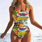⏰🔥 Women's Modern Printed One-Piece Swimsuit – Slimming and Pushing-Up – Pay on Delivery 🩱✅