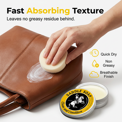 ⏳🔥 All-Purpose Saddle Soap Leather Care Cream – 3-in-1 Cleaner and Conditioner  Pay on Delivery 🧴✅