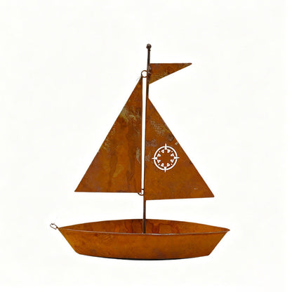 ⛵️ Ρουστίκ Μεταλλική Γλάστρα για Ιστιοπλοϊκό – Vintage Ταλαιπωρημένη Εμφάνιση, Ιδανική για Παχύφυτα – Πληρωμή με Αντικαταβολή ✨🏠