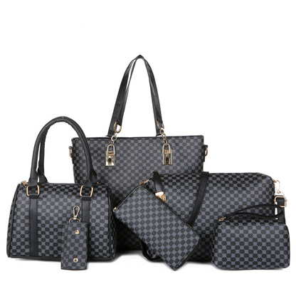 🔥👜 50% ΕΚΠΤΩΣΗ｜Σετ τσαντών 6 τεμαχίων από δέρμα PU – Κλασικό, ανθεκτικό και εύκολο στο καθάρισμα – Πληρωμή με αντικαταβολή ✅