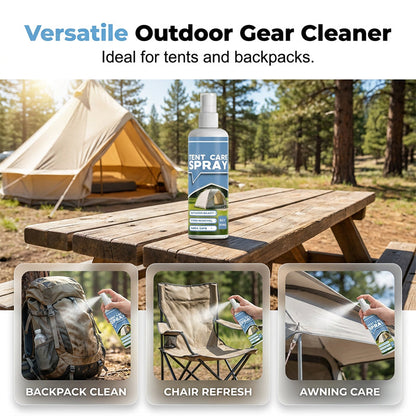 ⏰🎁 Outdoor Tent Fabric Cleaner & Restorer – Stain Removal + Waterproofing Restoration – Cash on Delivery 🏕️✅
