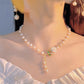 🌹✨Rose Pearl Necklace – Romantic & Adjustable – Cash on Delivery ✅