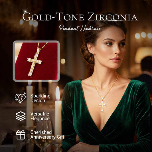 💛✨ Gold Zircon Pendant Necklace – Sparkling, Affordable Luxury, Versatile – Cash on Delivery ✅