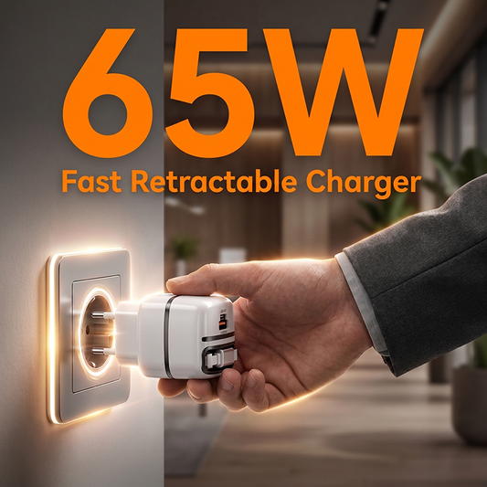 ⚡🔌 65W 3-в-1 бързо зарядно устройство (с кабел) – Едно зарядно за всички ваши устройства – Плащане при доставка ✨✅