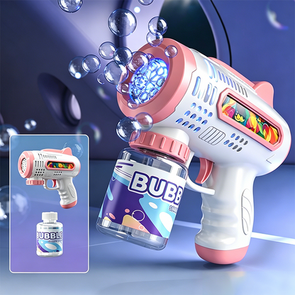 🎉🔫 Porous Glow Bubble Gun | Press to release bubbles, colorful lights – Pay on delivery ✨✅