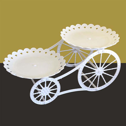🍰✨ Two-Tier Dessert Cart | With Casters, Two-Tier Design – Cash on Delivery ✅