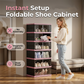 👟🗄️ Foldable, stackable shoe rack – Space-saving and dust-proof – Pay on delivery ✨✅