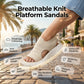 👡🌬️ Women's Breathable Knit Platform Sandals – Lightweight Heel – Pay on Delivery ✨✅
