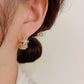 ✨🌸 Sparkling Floral Cluster Hoop Earrings – Crystal flowers arranged in a delicate, graceful cluster – Cash on Delivery ✅