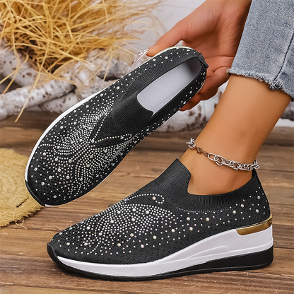 👟🦋 Дамски обувки с панделка и кристали – удобни и многофункционални – плащане при доставка ✨✅